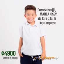 Camisa Waffit, Uniforme Escolar, Marca OKEY, Ropa Escolar, Camisas Escolares