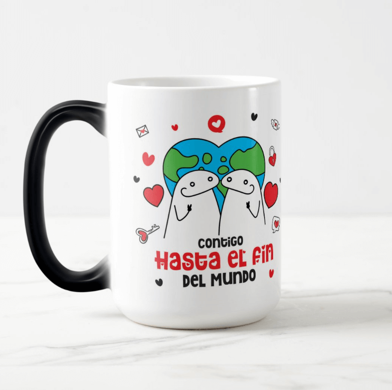 Taza Mágica 15 onzas Personalizada "Día del Amor y la Amistad"