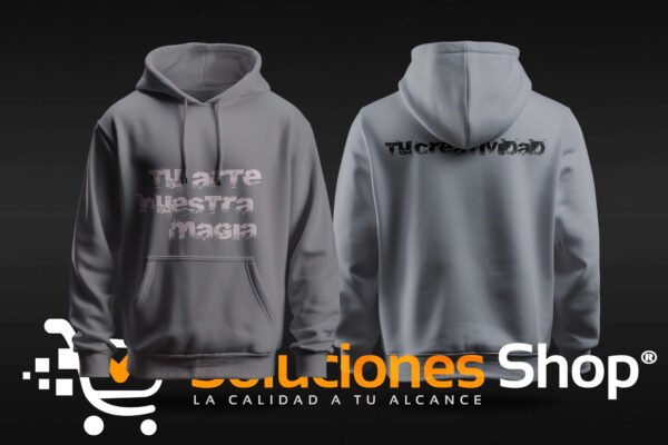 Sudadera gris premium "Diseña tu estilo"