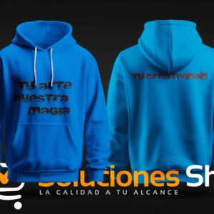 Sudadera personalizada "Tu arte, nuestra magia" - Azul