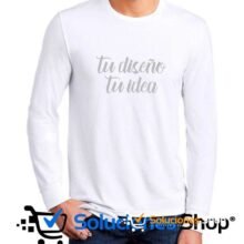 Camiseta de Hombre 100% Algodón Manga Larga con Diseño Personalizado