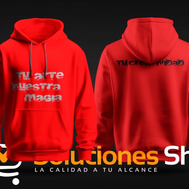 sudadera roja personalizada, sudadera unisex, ropa creativa, diseño único, personalización de ropa, sudadera para regalos