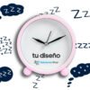 Reloj de Sobremesa de Plástico Personalizado, Rosa