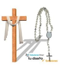 rosario personalizado, rosario blanco, regalos religiosos, rosario único, artículos espirituales, rosario grabado, rosario para eventos, pureza y paz, rosario espiritual.