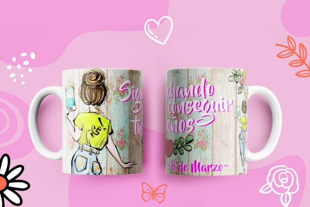 🎁 Tazas Día de la Mujer 🌸 Personalizadas + Golosinas o 2x