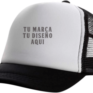 Gorra Trucker Negra con Frontal Blanco