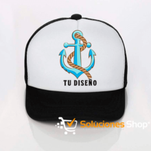 Gorra Trucker Negra con Frontal Blanco