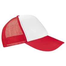 Gorra Trucker Roja y Blanca Personalizable