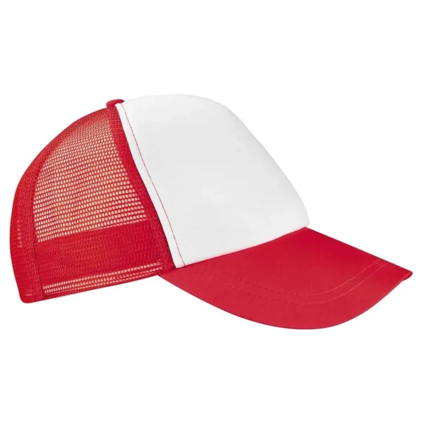 Gorra Trucker Roja y Blanca Personalizable