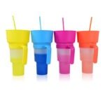 Vaso Mágico con Plato y Asa – Cambia de Color con Bebidas Frías