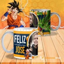 Taza Personalizada de Cumpleaños Dragon Ball - Diseño Editable