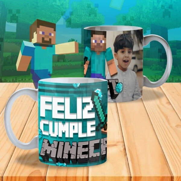 Tazas Minecraft con Marco para Foto – 12 Diseños Personalizados