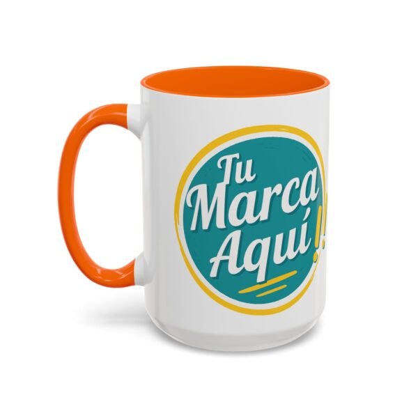 Taza personalizada 15 oz con fondo y asa de color | Regalos únicos