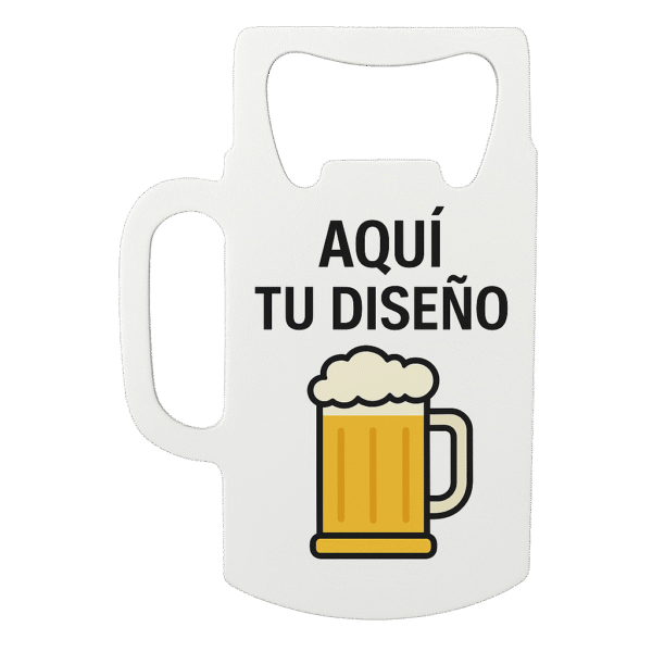 Abridor de Botellas en Forma de Jarra – Personalizable en Acero