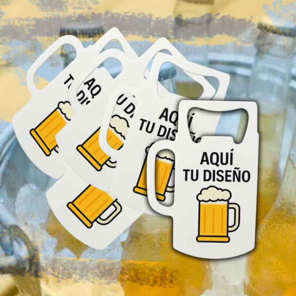 Abridor de Botellas en Forma de Jarra – Personalizable en Acero