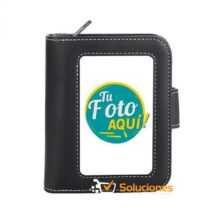 Billetera de Cuero Sintético Negro – Personalizada a Tu Gusto