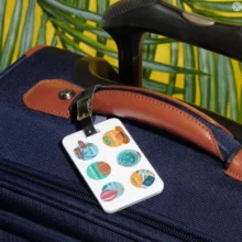 Etiquetas de equipaje duraderas Identificadores de nombre para maletas y bolsas de viaje (2)