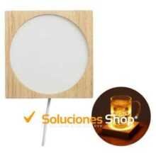 Set de Jarra Personalizada 16oz + Base de Luz LED 10x10cm - Sublimación o DTF UV