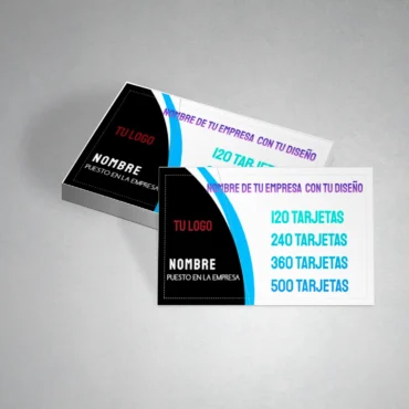 Tarjetas de Presentación Personalizadas en Opalina Plastificada - Doble Cara