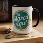 Taza personalizada 15 oz con fondo y asa de color Regalos ideales para fiestas y eventos