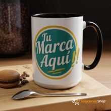 Taza personalizada 15 oz con fondo y asa de color Regalos ideales para fiestas y eventos