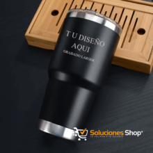 Vaso térmico personalizado 30oz – Doble pared en acero inoxidable con tapa para carro o viaje
