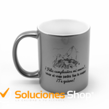 Taza de Cerámica Plateada