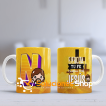 Tazas Abecedario Jesús | 26 diseños personalizables a tu gusto