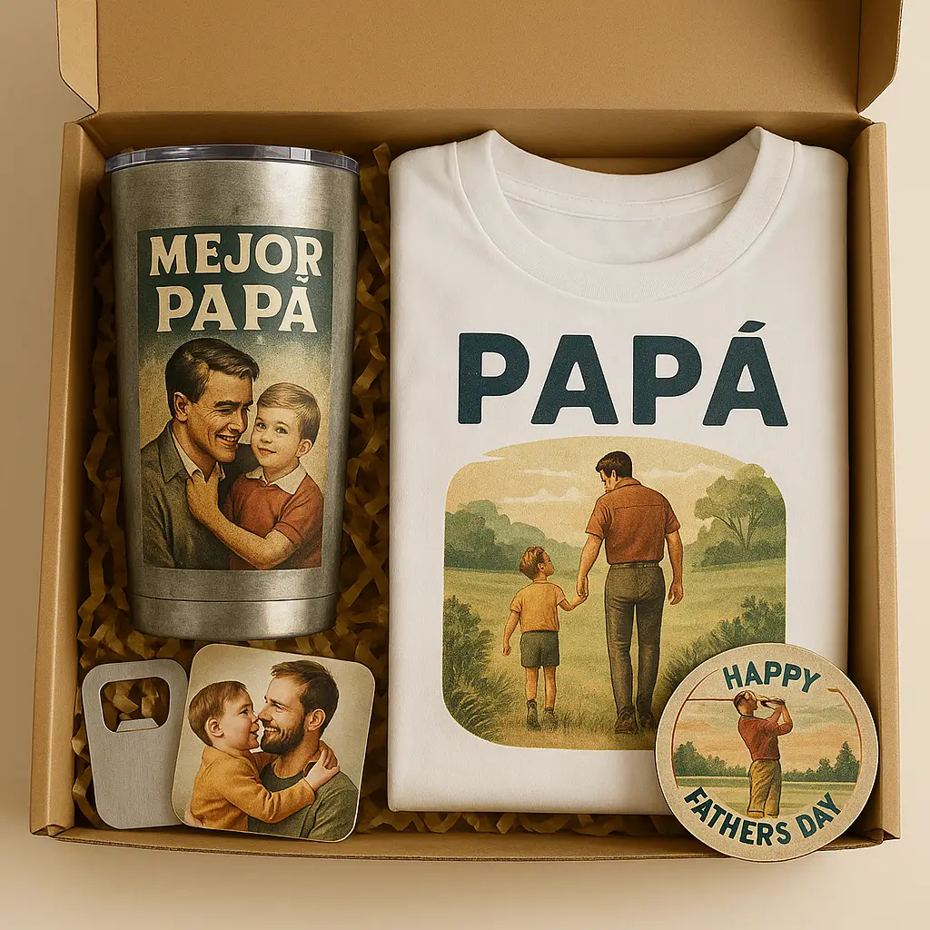 Box Especial Día del Padre - Vaso Térmico + Camisa + Pasa Vaso Personalizado