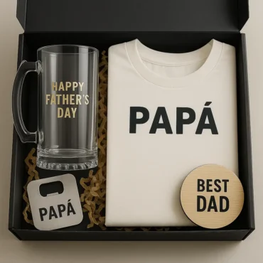 Box regalo Día del Padre con jarra y camiseta personalizada