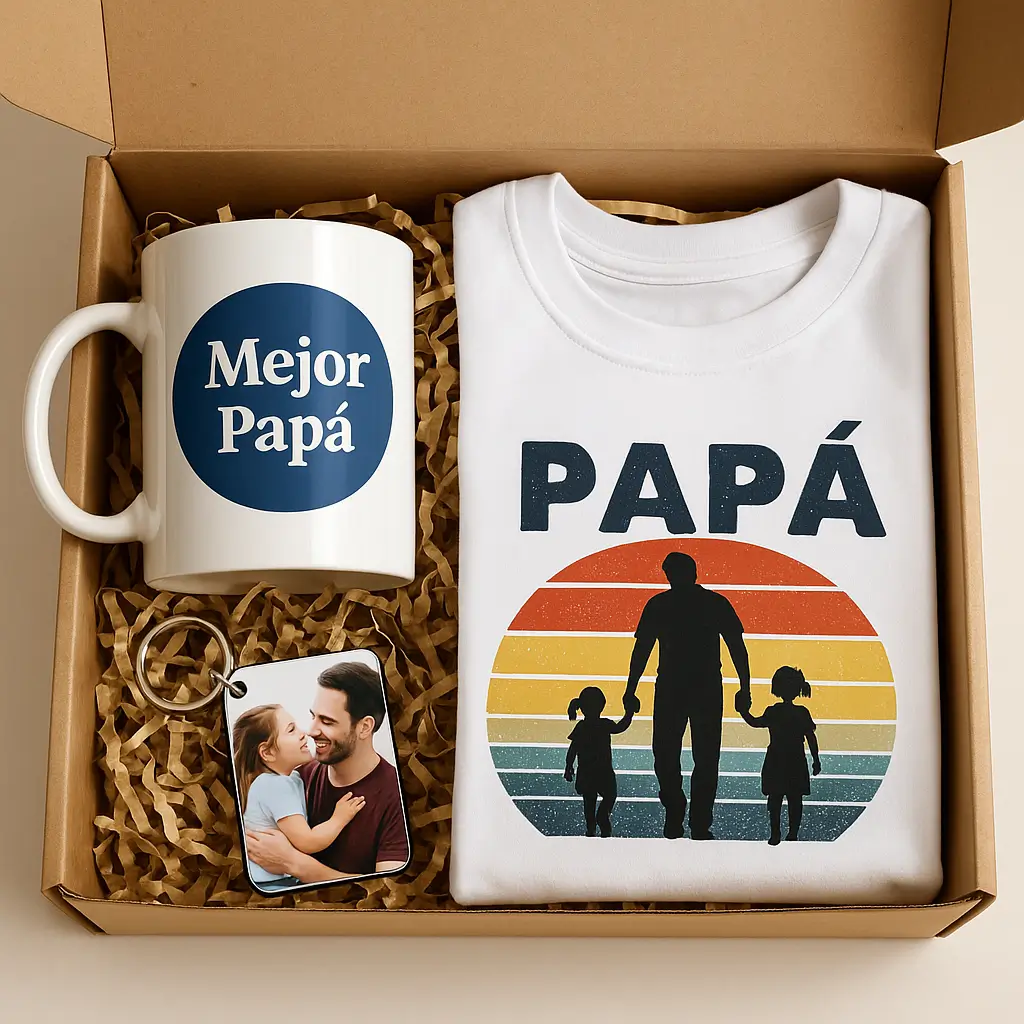 Caja de Regalo para Papá – Camisa, Taza y Llavero