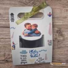 Taza mágica personalizada con dulces y caja especial