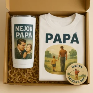 Box Especial Día del Padre - Vaso Térmico + Camisa + Pasa Vaso Personalizado