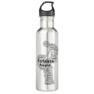 Botella de Aluminio con Palabras que Definen a Mamá – 750ml con Pajilla y Agarradera