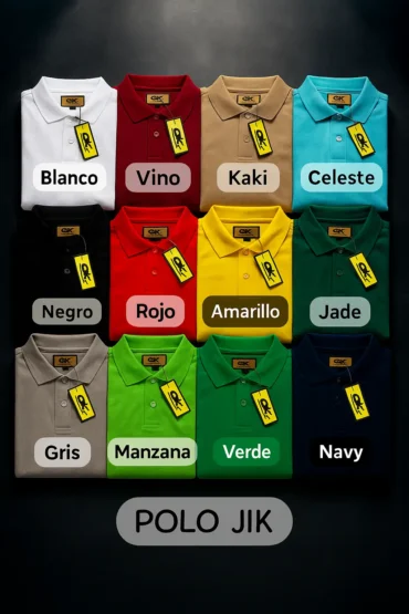 Camisa tipo polo con bordado, tela JIK | Precios especiales al por mayor y por detalle | Soluciones Shop