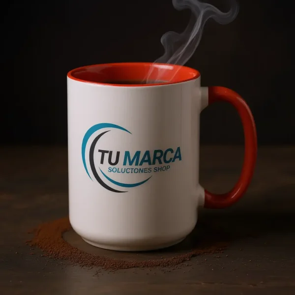 Taza 15 oz con Fondo de Color | Personaliza con Tu Diseño o Logo