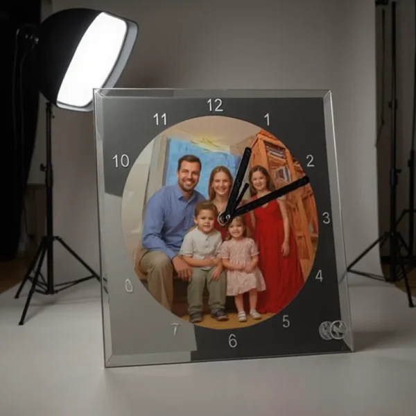 Reloj Cuadrado Espejo 🪞 | Personalizado a Tu Gusto | Reloj de Mesa Premium