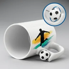 Taza con Bola de Fútbol ⚽ | Personalizada a Tu Gusto | Regalo Original
