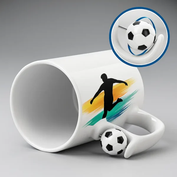 Taza con Bola de Fútbol ⚽ | Personalizada a Tu Gusto | Regalo Original