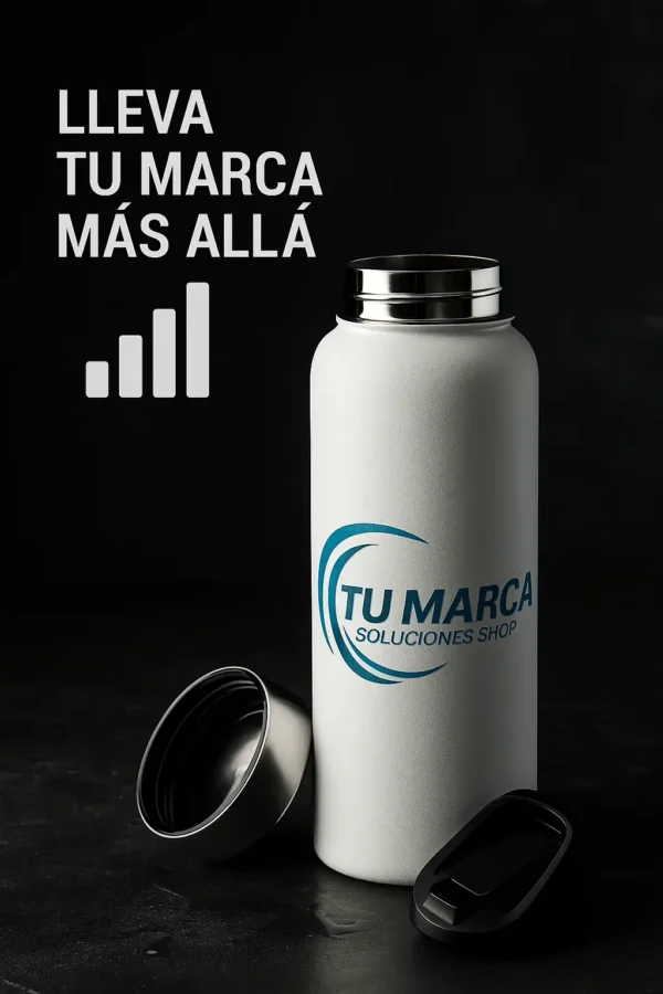 Botella de agua acero inoxidable con tapa estándar - ideal para el día a día