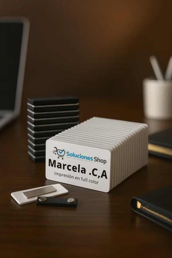 Gafete con Imán para Empresas 🏢 Personalizado con Nombre y Logo