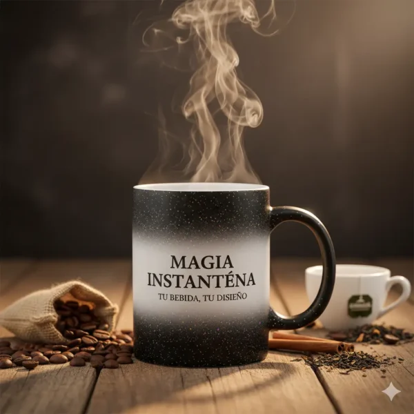 Taza Mágica Glitter 11 oz. Personalizada ¡Tu Foto Brilla con Lujo!