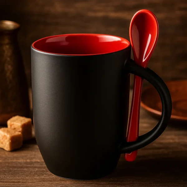 Taza con Cucharita Mágica Colores Varios Calidad AAA ¡Personalizada!