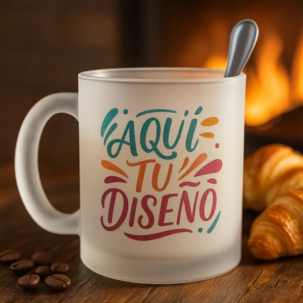 Taza con Vidrio Glaseado Personalizada con Tu Marca o Foto Estilo Único
