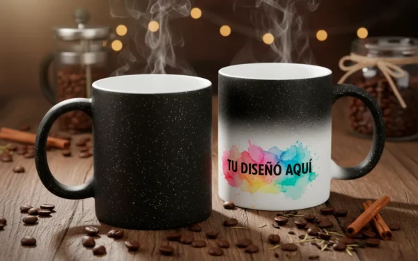 Taza Mágica Glitter 11 oz. Personalizada: ¡Tu Foto Brilla con Lujo!