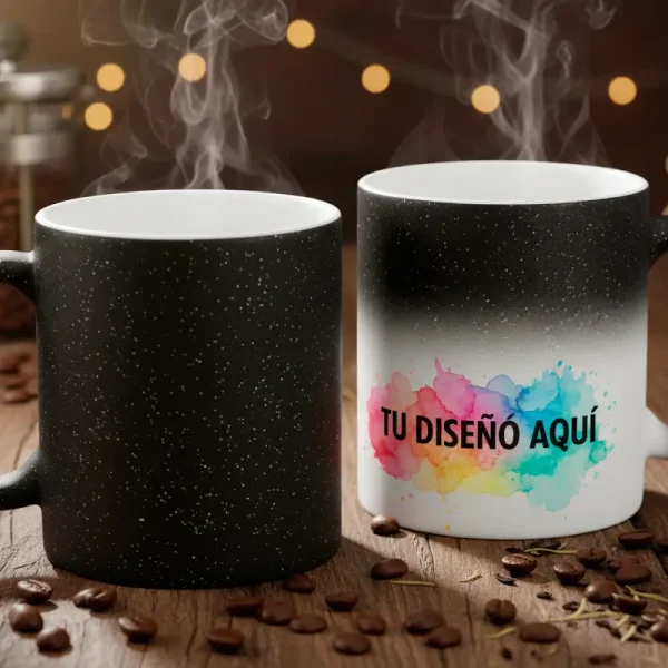 Taza Mágica Glitter 11 oz. Personalizada: ¡Tu Foto Brilla con Lujo!
