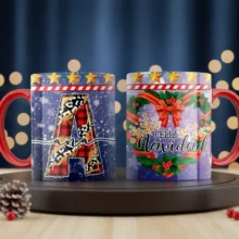 Tazas Abecedario Navideño 🎄 | Con o Sin Golosinas | Personalizadas con Tu Nombre