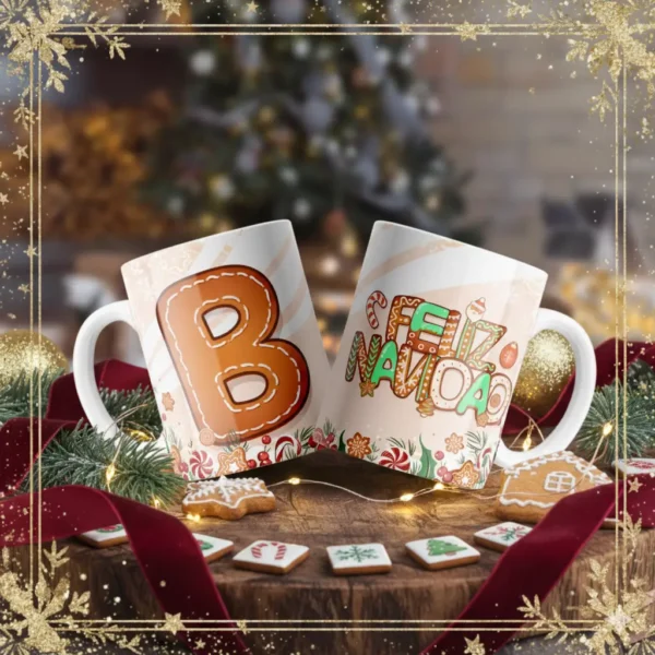 Tazas Abecedario Navideño 🎄 | Nuevo Diseño | Personalizadas con Tu Nombre