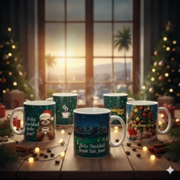 ¡La Navidad Llega a San José! Descubre las Tazas Navideñas Más Mágicas en Soluciones Shop® 🎅🎄