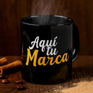 Jarra Porcelana Negra 11 oz Personalizada con DTF UV ¡Pocas Unidades!